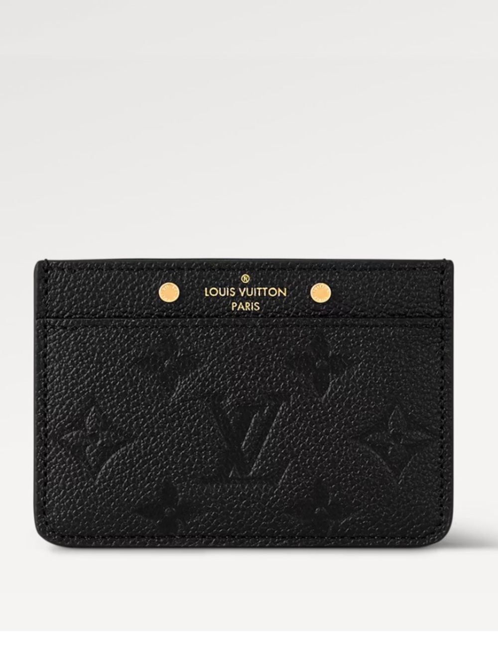 Louis Vuitton Black Monogram Empreinte Card holder  with Gold Accents